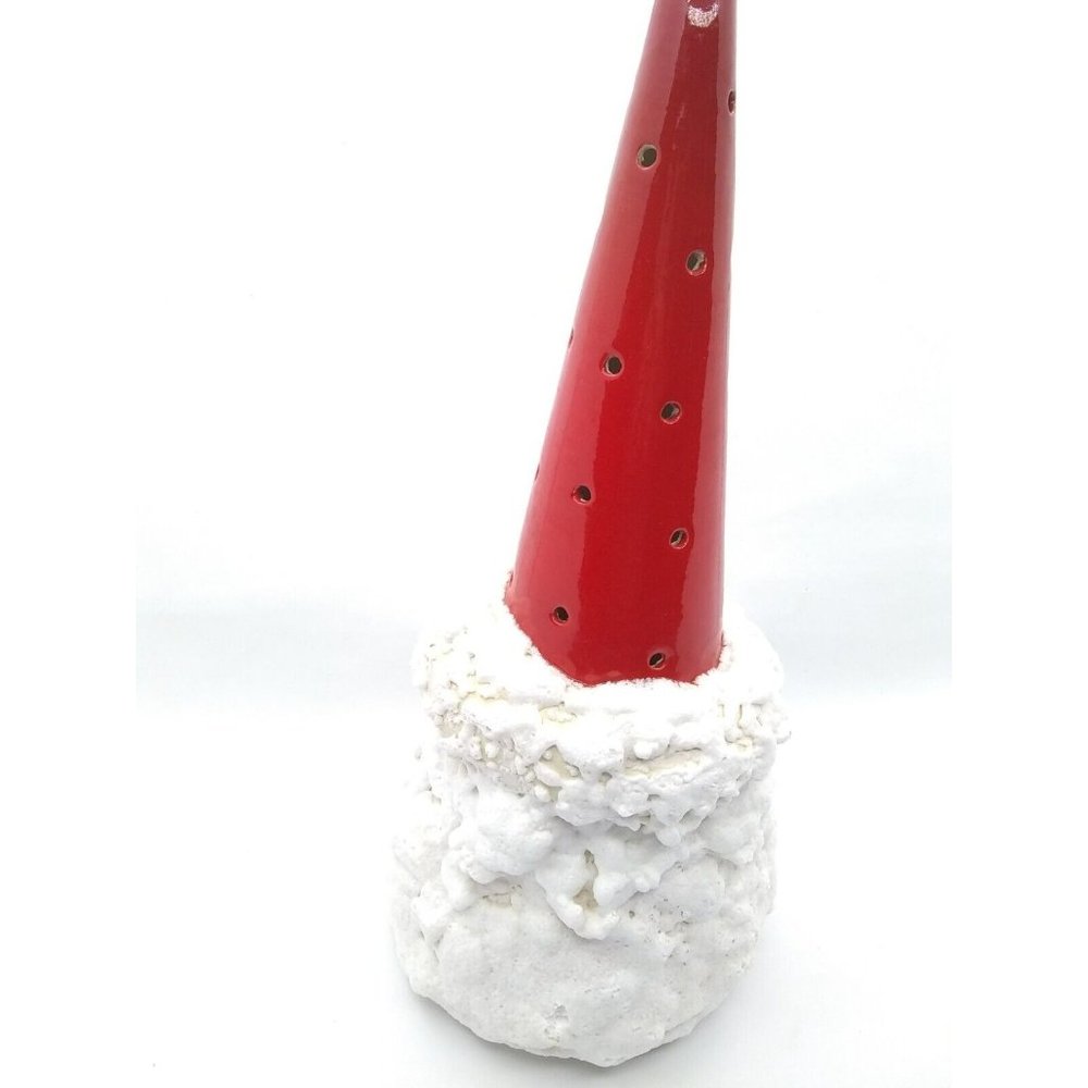 Santa Claus 12.75" Faux Candle Votive Holder? Decor Signed Bhadon - Picture 6 of 9